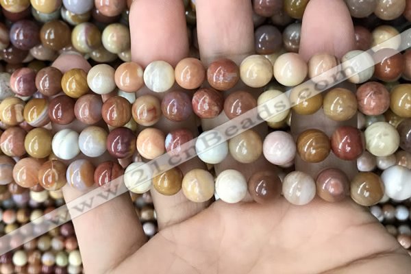 CAG9806 15.5 inches 8mm round wood agate beads wholesale