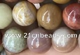 CAG9807 15.5 inches 10mm round wood agate beads wholesale