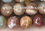 CAG9812 15.5 inches 8mm faceted round wood agate beads