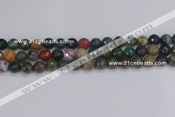 CAG9833 15.5 inches 10mm faceted round Indian agate beads