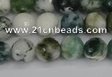 CAG9839 15.5 inches 8mm faceted round tree agate beads