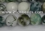 CAG9841 15.5 inches 12mm faceted round tree agate beads