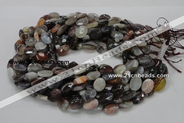 CAG985 15.5 inches 13*18mm faceted oval botswana agate beads