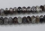 CAG988 15.5 inches 5*8mm faceted rondelle botswana agate beads