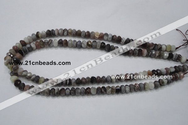 CAG988 15.5 inches 5*8mm faceted rondelle botswana agate beads