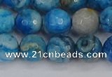 CAG9885 15.5 inches 10mm faceted round blue crazy lace agate beads