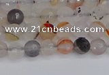 CAG9889 15.5 inches 4mm faceted round dendritic agate beads