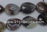 CAG989 15.5 inches 13*18mm faceted flat teardrop botswana agate beads