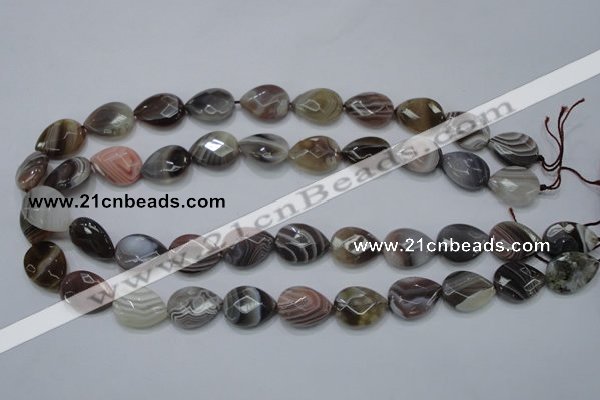 CAG989 15.5 inches 13*18mm faceted flat teardrop botswana agate beads