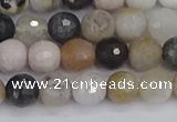 CAG9897 15.5 inches 6mm faceted round parrel dendrite agate beads