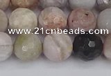 CAG9898 15.5 inches 8mm faceted round parrel dendrite agate beads