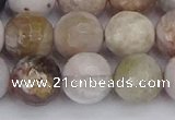 CAG9899 15.5 inches 10mm faceted round parrel dendrite agate beads