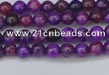 CAG9917 15.5 inches 4mm round purple crazy lace agate beads