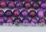 CAG9918 15.5 inches 6mm round purple crazy lace agate beads