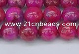 CAG9926 15.5 inches 8mm round fuchsia crazy lace agate beads