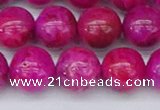 CAG9927 15.5 inches 10mm round fuchsia crazy lace agate beads