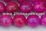 CAG9928 15.5 inches 12mm round fuchsia crazy lace agate beads