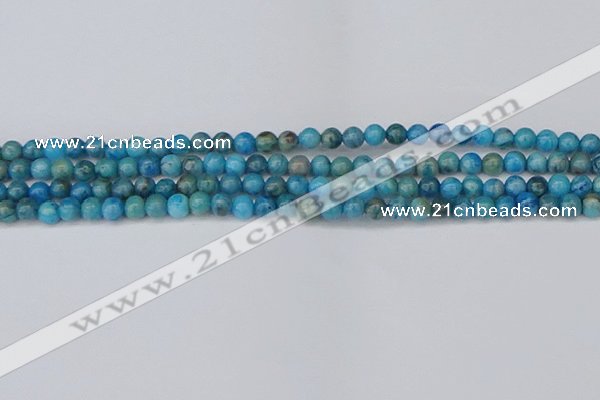 CAG9931 15.5 inches 4mm round blue crazy lace agate beads