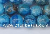 CAG9934 15.5 inches 10mm round blue crazy lace agate beads