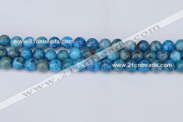 CAG9934 15.5 inches 10mm round blue crazy lace agate beads