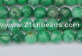 CAG9938 15.5 inches 4mm round green crazy lace agate beads