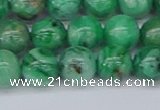 CAG9941 15.5 inches 10mm round green crazy lace agate beads