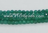 CAJ01 15.5 inches 4mm faceted round green aventurine jade beads