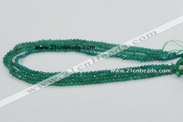 CAJ01 15.5 inches 4mm faceted round green aventurine jade beads