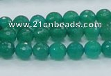 CAJ03 15.5 inches 8mm faceted round green aventurine jade beads