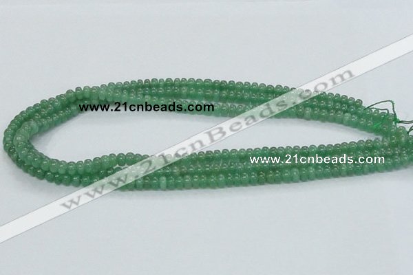 CAJ10 15.5 inches 4*6mm rondelle green aventurine jade beads