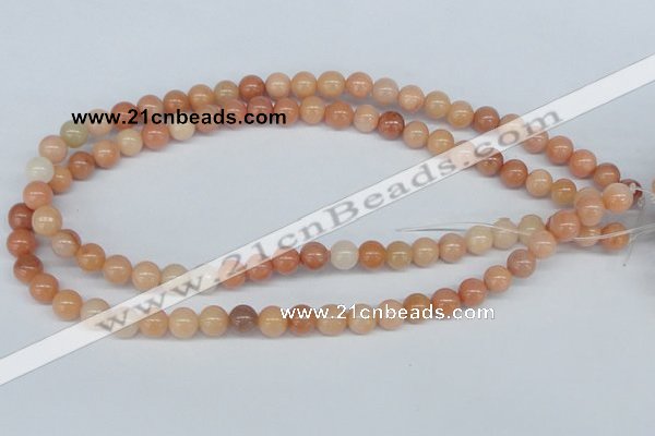 CAJ103 15.5 inches 8mm round red aventurine jade beads wholesale