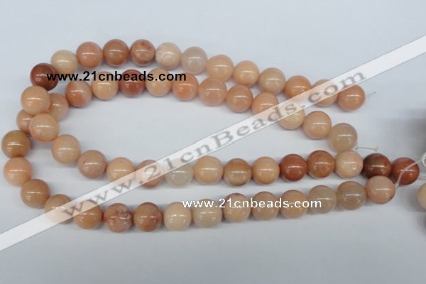 CAJ105 15.5 inches 14mm round red aventurine jade beads wholesale