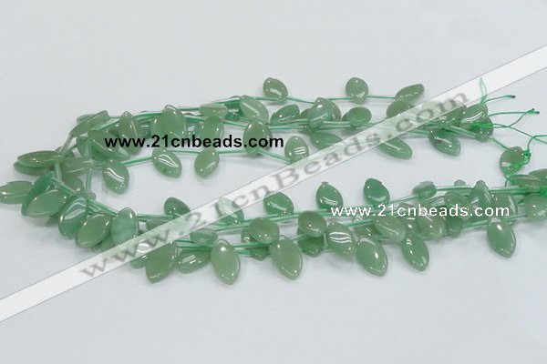 CAJ11 15.5 inches 10*12mm horse eye green aventurine jade beads