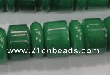 CAJ12 15.5 inches 6*18mm & 12*18mm rondelle green aventurine beads