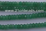 CAJ15 15.5 inches 4*6mm faceted rondelle green aventurine beads