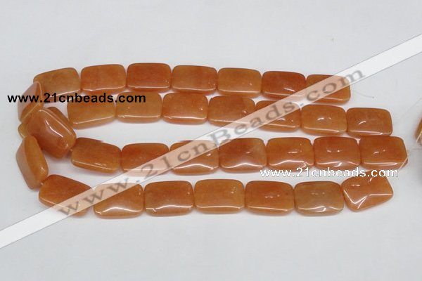 CAJ159 15.5 inches 18*25mm rectangle red aventurine jade beads