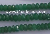 CAJ16 15.5 inches 5*8mm faceted rondelle green aventurine beads