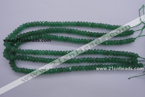 CAJ16 15.5 inches 5*8mm faceted rondelle green aventurine beads