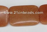 CAJ160 15.5 inches 25*35mm rectangle red aventurine jade beads