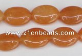 CAJ161 15.5 inches 13*18mm oval red aventurine jade beads