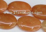 CAJ162 15.5 inches 20*30mm oval red aventurine jade beads