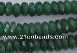 CAJ17 15.5 inches 7*12mm faceted rondelle green aventurine beads