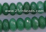 CAJ18 15.5 inches 8*16mm faceted rondelle green aventurine beads