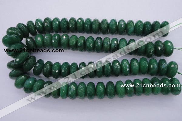 CAJ20 15.5 inches 10*20mm faceted rondelle green aventurine beads