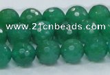 CAJ25 15.5 inches 14mm faceted round green aventurine beads