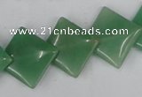 CAJ303 15.5 inches 18*18mm diamond green aventurine jade beads