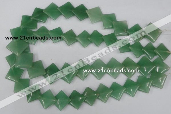 CAJ303 15.5 inches 18*18mm diamond green aventurine jade beads