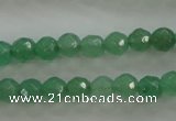 CAJ409 15.5 inches 4mm faceted round green aventurine beads