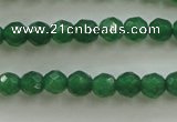 CAJ410 15.5 inches 4mm faceted round green aventurine beads