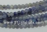 CAJ500 15.5 inches 4mm round blue aventurine beads wholesale